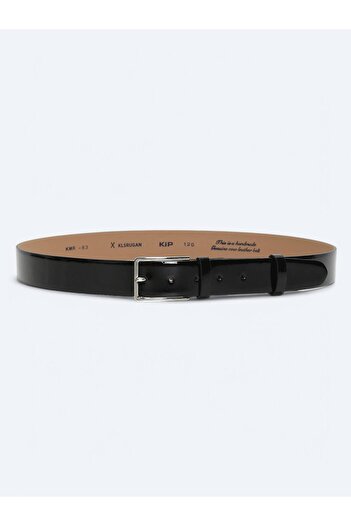 Kip Black Calfskin Belt