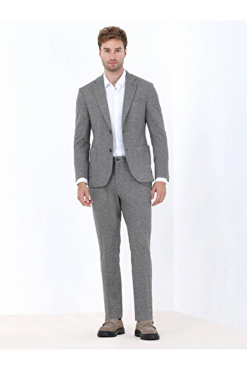 Kip Mink Printed Modern Fit Knitted Suit