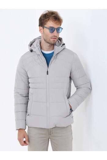 Kip Stone Regular Fit Hooded Casual Woven Coat