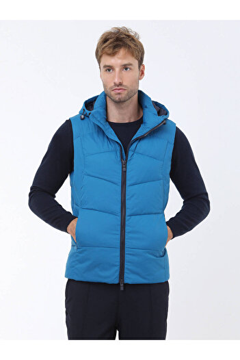 Kip Saks Regular Fit Kapüşonlu Casual Dokuma Spor Yelek