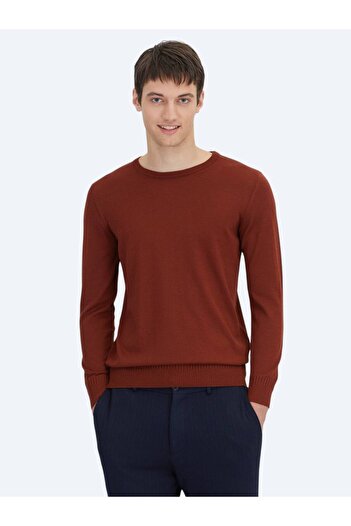 Kip Tile Crew Neck Jacquard Wool Blend Knitwear Sweater