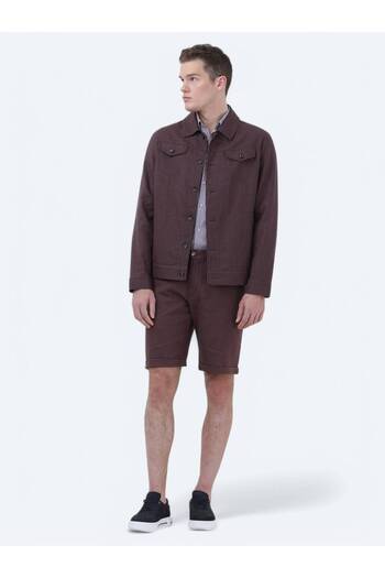 Kip Plum Slim Fit Casual Βερμούδα