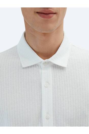 Kip Πουκάμισο με λευκό σχέδιο Regular Fit Casual 100% βαμβάκι