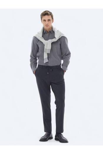 Kip Gray Corduroy Regular Fit Woven Velvet Casual 100% Cotton Shirt