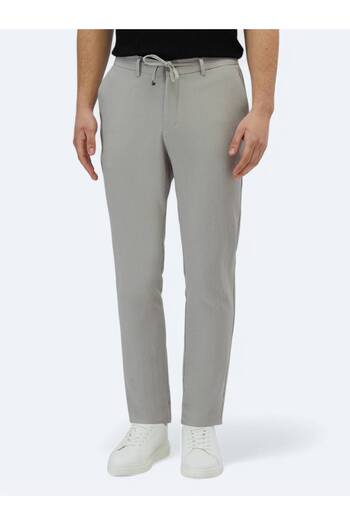 Kip Light Gray Knitted Jogging Fit Casual Trousers