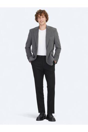 Kip Gray Twill Modern Fit 100% Cotton Jacket