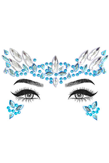 BearPear Elsa Konsept Yüz Taşı Parti Festival Makyaj Face Gems Sticker