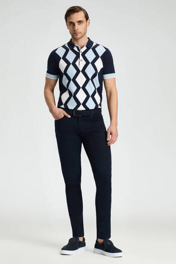 Hemington Slim Fit 5 Cep Lacivert Chino Pantolon