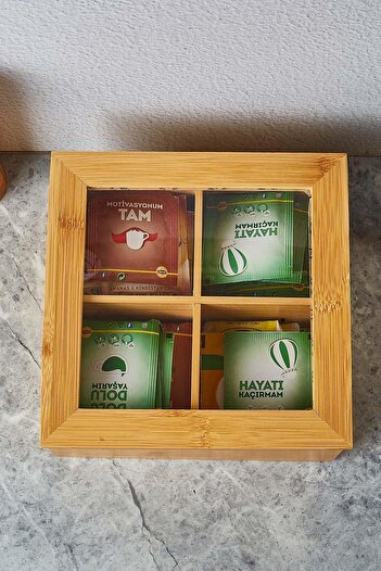 Perotti Orso Bamboo 4 Compartment Tea Box
