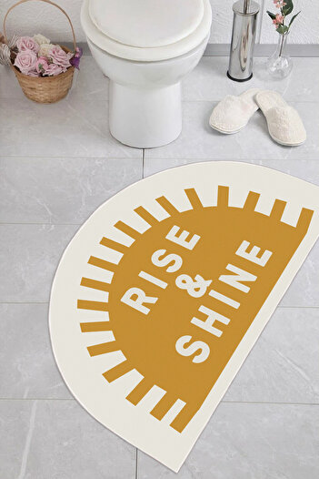 Homefesto Decorative Non-Slip Based Thin Modern Washable Bath Mat / 60x100 Cm