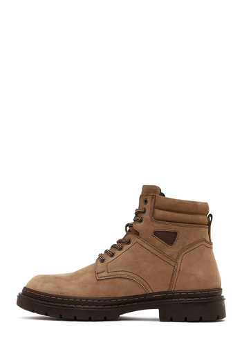 Derimod Men's Mink Lace-Up Nubuck Leather Boots 25Wfd7542V3