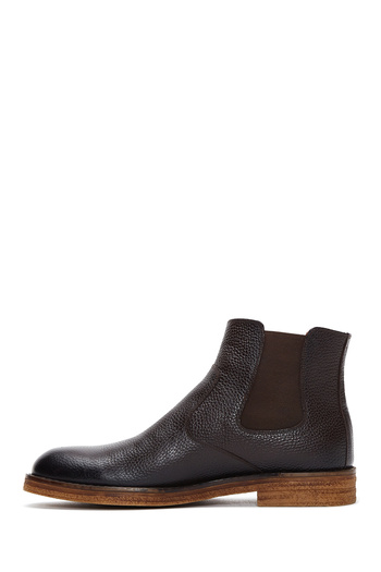 Derimod Men's Brown Leather Casual Chelsea Boots 25Wfd6009Ft