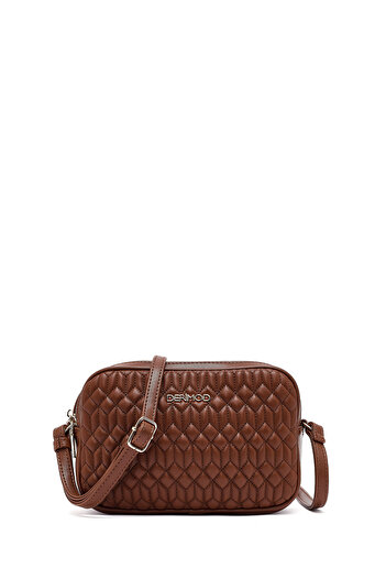 Derimod Women's Brown Quilted Crossbody Bag 25Abd280418