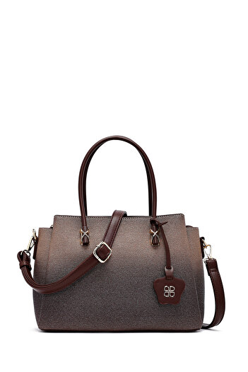 Derimod Women's Brown Long Strap Printed Shoulder Bag 25Abd281226