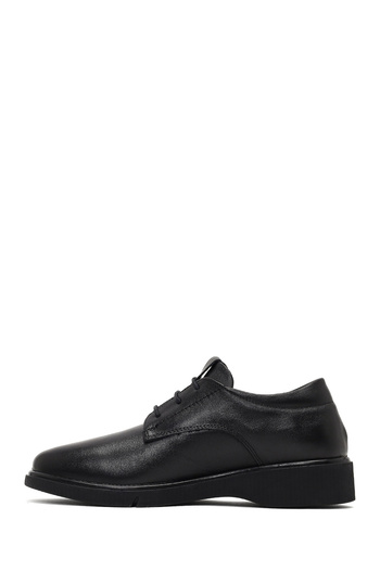 Derimod Women's Black Lace-Up Leather Masculine Winter Casual Shoes 25Afd414518
