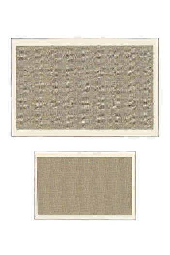 Homefesto Decorative Non-Slip Base Thin Modern Washable 2-Piece Bathroom Mat Set / 40x60 Cm & 50x80 Cm