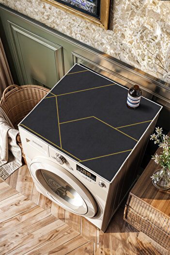 Homefesto Anti-Slip Base Washing Machine Cover Modern Useful Washable Mat Çmş14