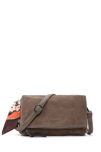 Derimod Women's Mink Suede Crossbody Bag 25Wbd246910