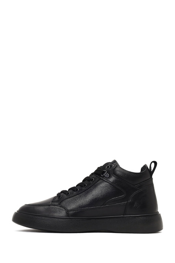 Derimod Men's Black Lace-Up Thick Soled Leather Sports Boots 25Wfd702318