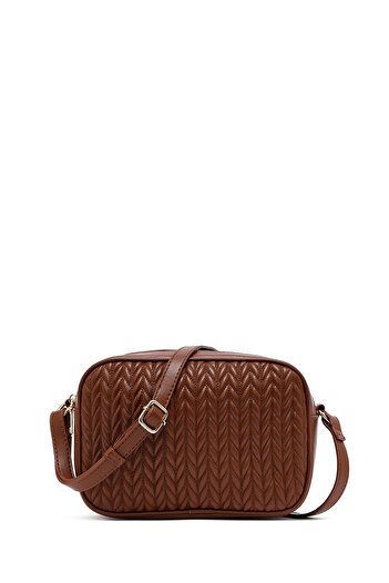 Derimod Women's Brown Long Strap Quilted Crossbody Bag 25Wbd2905Kp