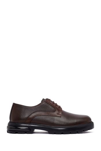 Derimod Men's Brown Lace-Up Thick Sole Leather Casual Shoes 25Wfd6755Ft