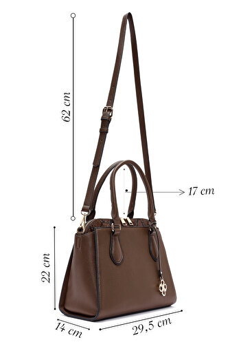 Derimod Women's Brown Long Strap Classic Shoulder Bag 25Wbd284414