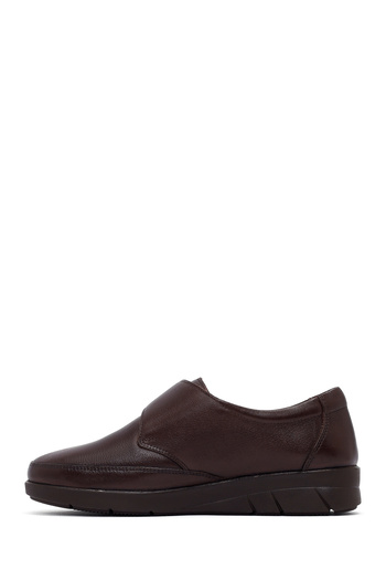 Derimod Women's Brown Thick Sole Leather Comfort Shoes 25Afd500218