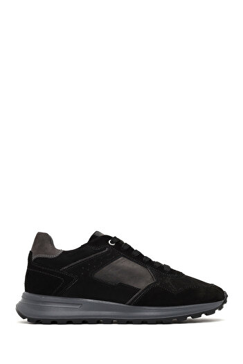 Derimod Men's Black Lace-Up Leather Sneaker, Winter Sports Shoes 25Wfd707314