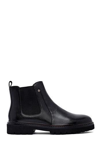 Derimod Men's Black Leather Chelsea Boots 25Wfd6955Ft