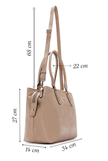 Derimod Women's Beige Long Strap Shoulder Bag 25Wbd283718