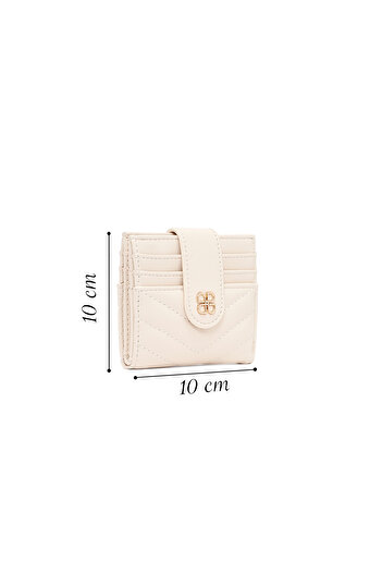 Derimod Women's Cream Quilted Card Holder 000A2D5621Kp