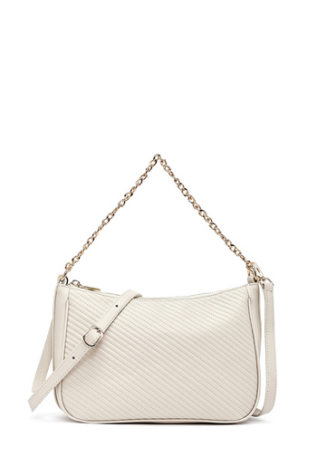 Derimod Women's Cream Long Strap Quilted Crossbody Bag 25Sbd2022Kp