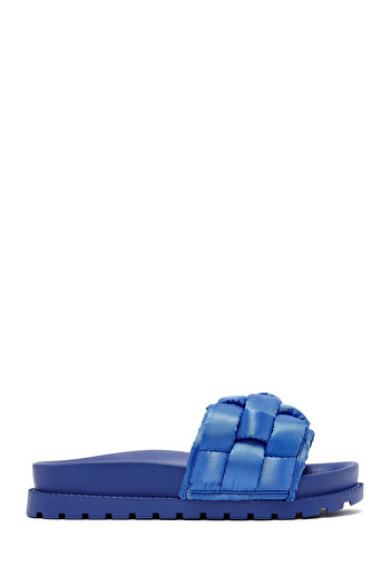 Derimod Women's Blue Knitted Detailed Jelly Slippers 25Sfe4902Pv