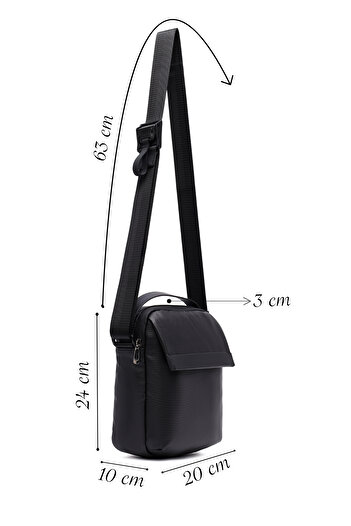 Derimod D-Pack Men's Black Crossbody Bag 25Sbd30296F