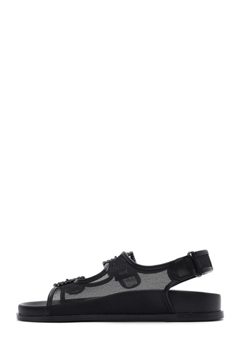 Derimod Women's Black Stone Buckle Sandals 25Sfd44236F