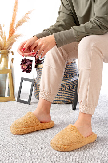 Slipcat Lamb Fabric Wool Silent Sole Γυναικείες Παντόφλες Παντόφλες εσωτερικού χώρου