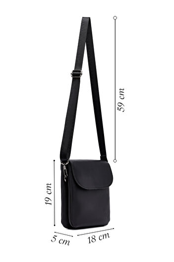 Derimod Men's Black Messenger Bag 25Sbd300918