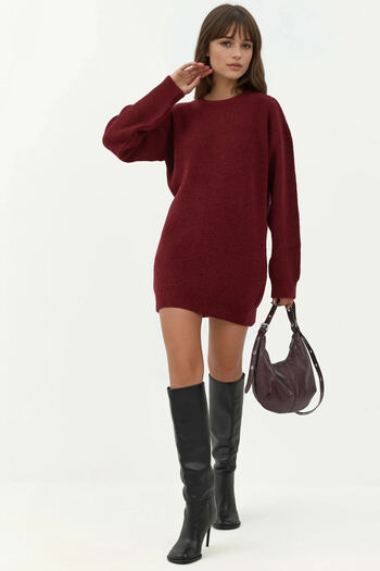 Hiccup Crew Neck Knitwear Mini Dress
