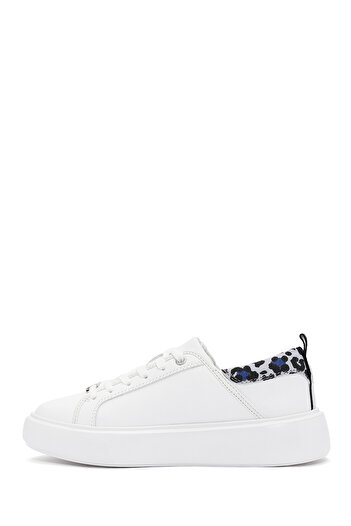 Derimod Acbc X Derimod Women White Lace-Up Leopard Detail Sneaker 25Sfd435014