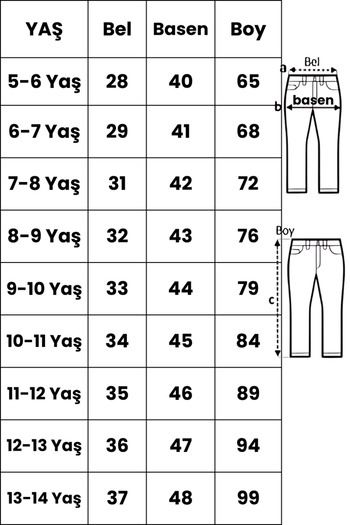 ESİLA KİDS Kız Çocuk Pantolon Gabardin Geniş Paça Pantolon 4-11 Yaş