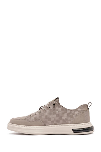 Derimod Men's Beige Lace-Up Patterned Fabric Sneaker 25Sfd69326F