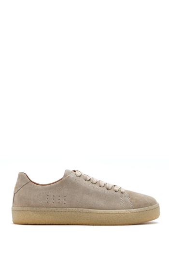 Derimod Ανδρικό δερμάτινο sneaker με κορδόνια σε μπεζ χρώμα 25SFD765010
