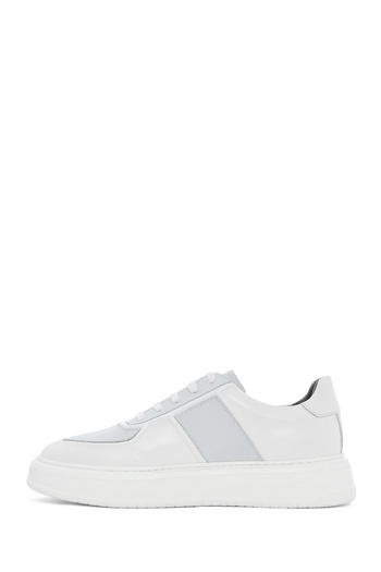 Derimod Tenis alb din piele cu șireturi pentru bărbați 25SFD 724318