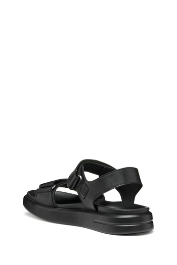 Geox Women's Black D Xand 2S E - Smo. Lea + Pear Banded Genuine Leather Sandals D45Pae043Ajc9B1G