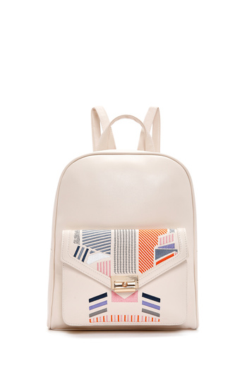 Derimod Women's White Printed Backpack 25Sbd 261726