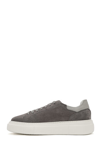 Derimod Men's Gray Lace-Up Thick Sole Suede Leather Sneaker 25Sfd 612910