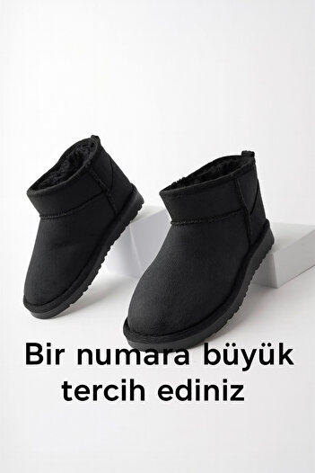 CRAFT MODA Kız/Erkek Çocuk İçi Kürklü Bot – Sıcak Tutan Kaymaz Taban