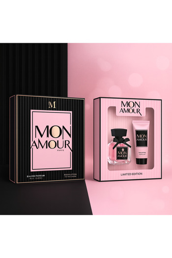 de Mon Amour Eau de Parfum and Body Lotion Gift Set, 75 ml+75 ml
