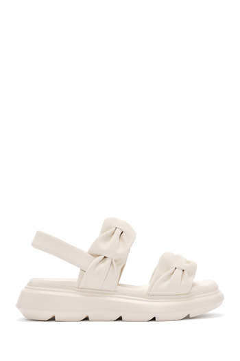 Derimod Women's Cream Thick Soled Sandals 25Sfe 485018