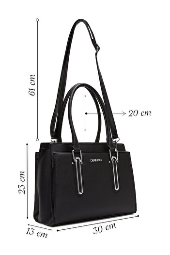 Derimod Women's Black Long Strap Handbag 25Sbd 260814